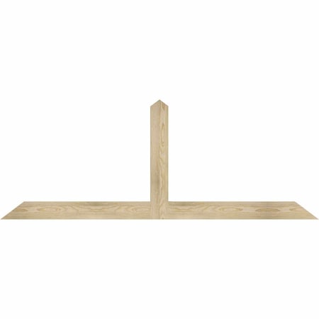 Ekena Millwork Portland Rough Sawn Timber Gable Bracket, Douglas Fir, 72"W x 27"H x 2"D x 4"F, 9/12 Pitch GBW072X27X0204POR00RDF